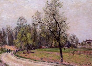 阿爾弗萊德 西斯萊 Edge of the Forest in Spring, Evening 阿爾弗萊德 西斯萊 Edge of the Forest in Spring, Evening